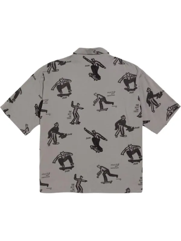 Рубашка asia artist collection ss24 short-sleeved shirt 'dark grey' Vans — изображение 2 из 2, серый