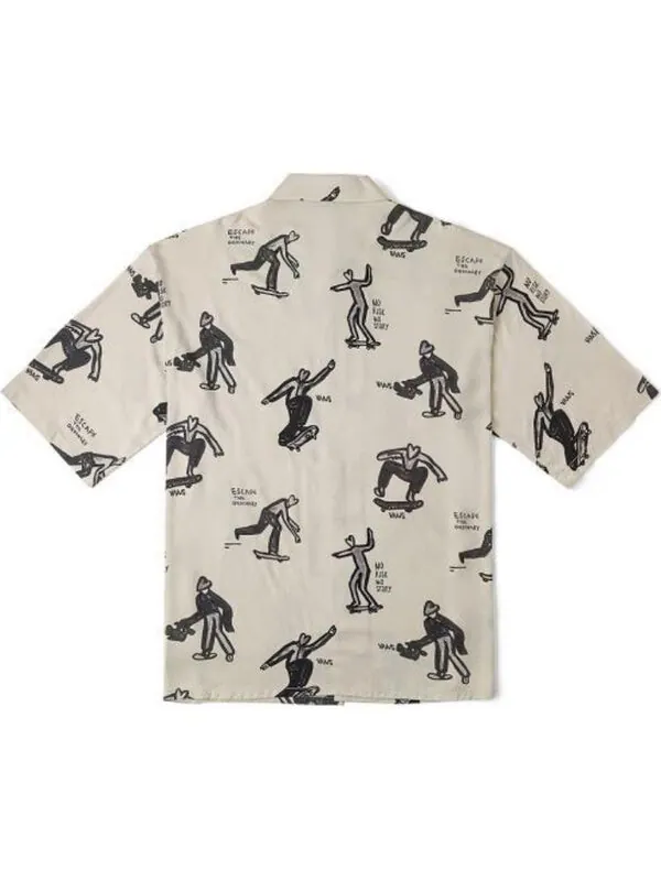 Рубашка asia artist collection ss24 short-sleeved shirt 'beige' Vans — изображение 2 из 2, бежевый