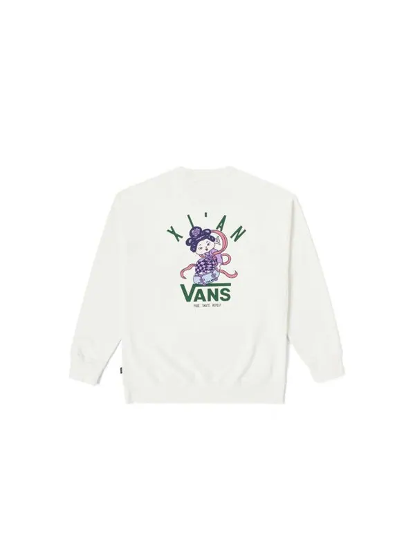 Свитер pullover sweatshirt 'white' Vans — изображение 2 из 2, белый