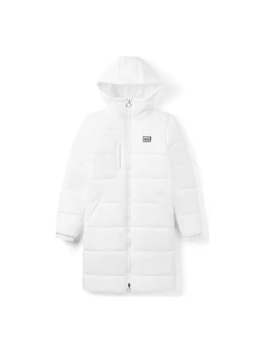 Куртка long hooded puffer jacket 'white' Vans