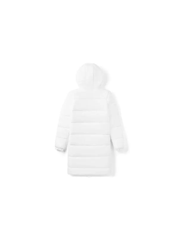Куртка long hooded puffer jacket 'white' Vans — изображение 2 из 4, белый