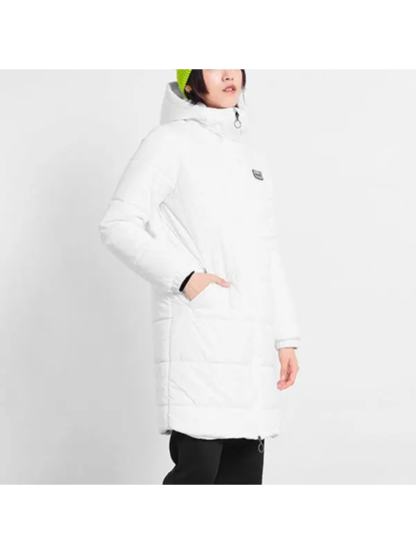 Куртка long hooded puffer jacket 'white' Vans — изображение 4 из 4, белый