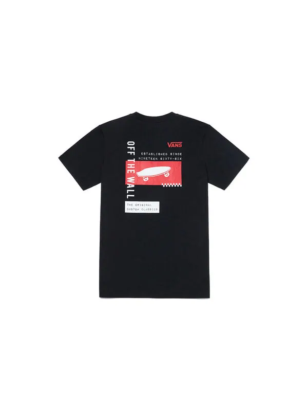 Футболка skateboard logo printing short sleeve black Vans — изображение 2 из 4, черный