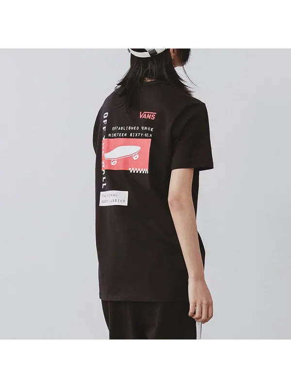 Футболка skateboard logo printing short sleeve black Vans — изображение 4 из 4, черный