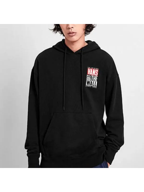 Толстовка 2019 winter men's casual sports hooded pullover sweater top black Vans — изображение 3 из 4, черный