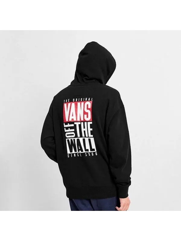 Толстовка 2019 winter men's casual sports hooded pullover sweater top black Vans — изображение 4 из 4, черный