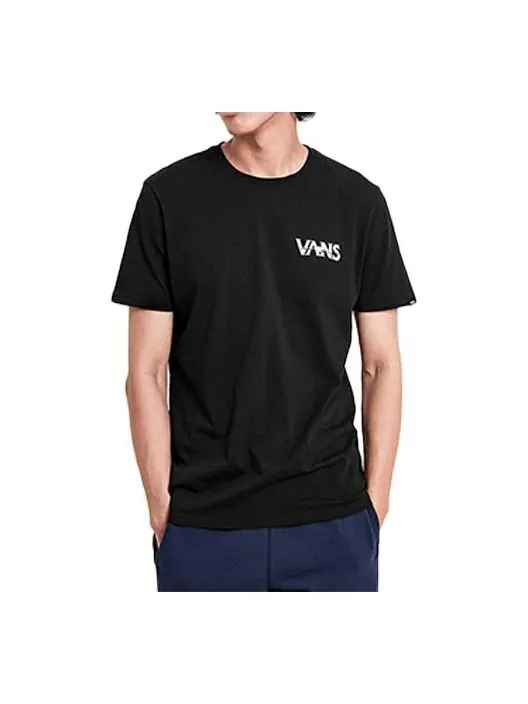 Футболка men's skeleton printing short sleeve black Vans