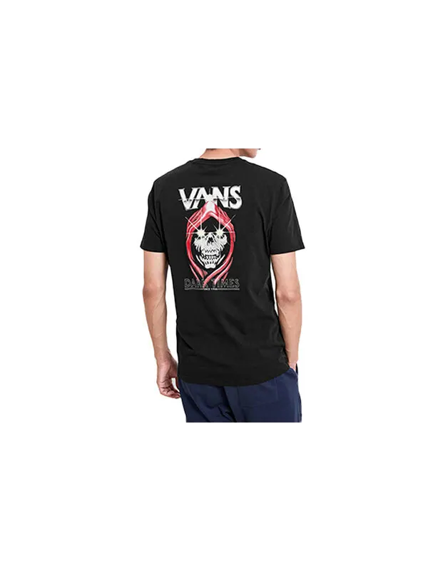 Футболка men's skeleton printing short sleeve black Vans — изображение 2 из 4, черный