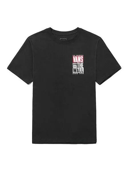 Футболка alphabet printing short sleeve couple style black Vans