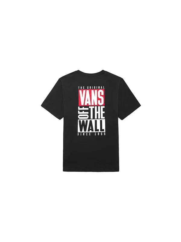 Футболка alphabet printing short sleeve couple style black Vans — изображение 2 из 4, черный