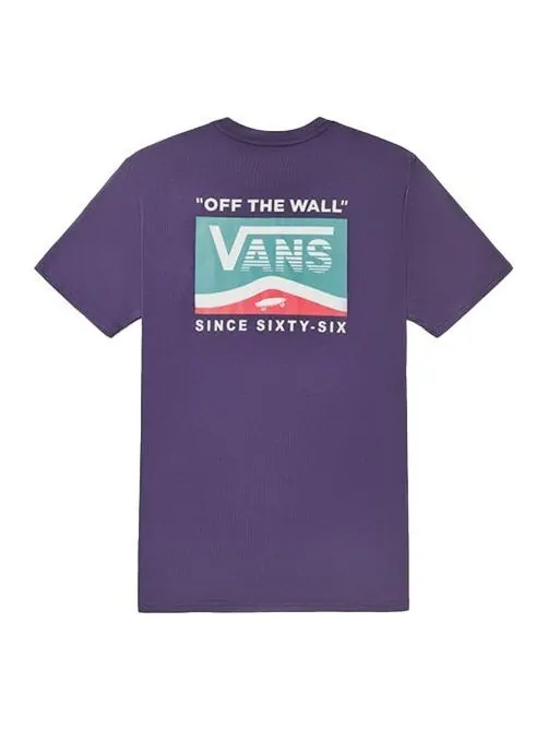 Футболка back large logo printing short sleeve purple Vans — изображение 1 из 2, фиолетовый