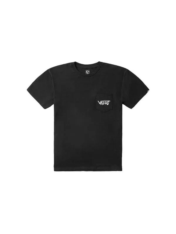 Футболка back printing short sleeve couple style black Vans — изображение 2 из 4, черный