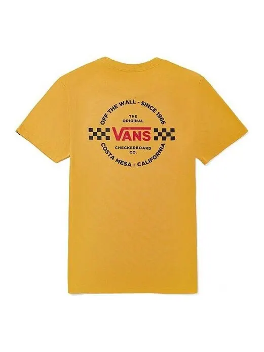 Футболка men's athleisure casual sports short sleeve yellow Vans — изображение 1 из 2, желтый