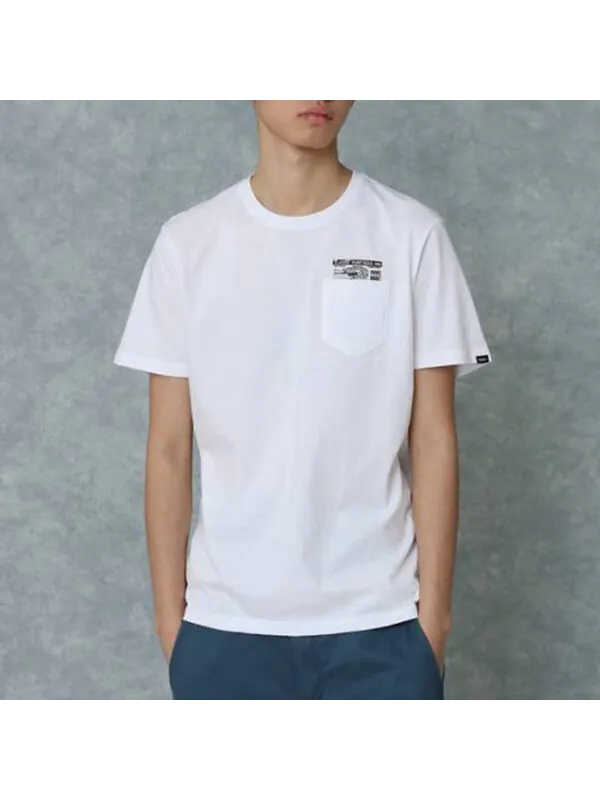 Футболка men's asian artist crossover series pattern printing short sleeve white Vans — изображение 3 из 4, белый
