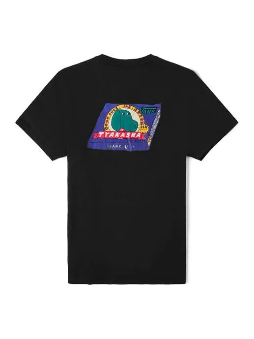 Футболка men's asian artist series logo pattern printing short sleeve black Vans