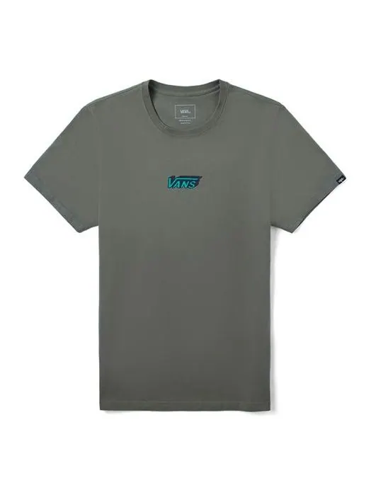 Футболка men's logo print short sleeve men's olive-green Vans — изображение 1 из 2, оливковый зеленый