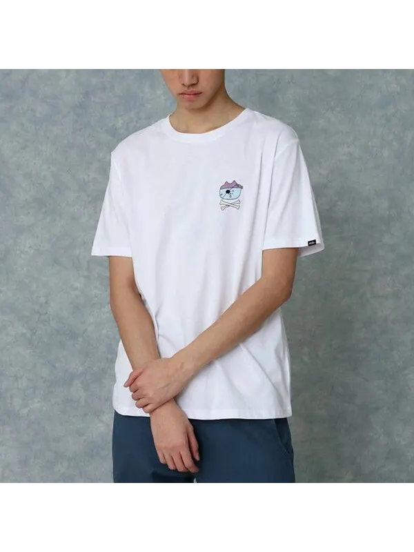 Футболка men's asian artist crossover series pattern printing short sleeve white Vans — изображение 3 из 4, белый