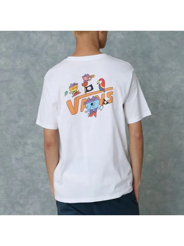 Футболка men's asian artist crossover series pattern printing short sleeve white Vans — изображение 4 из 4, белый