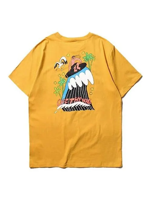 Футболка men's asian artist crossover series printing short sleeve yellow Vans