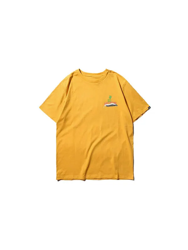 Футболка men's asian artist crossover series printing short sleeve yellow Vans — изображение 2 из 4, желтый