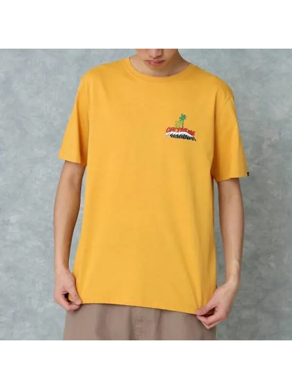 Футболка men's asian artist crossover series printing short sleeve yellow Vans — изображение 3 из 4, желтый