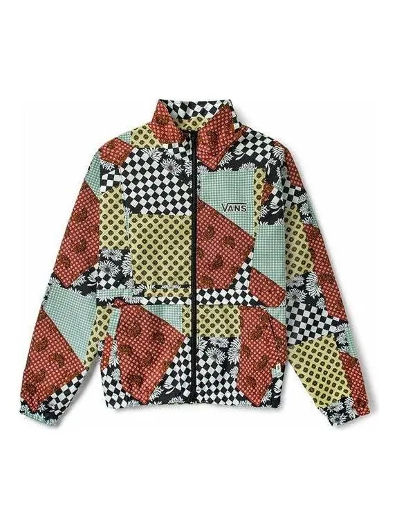 Куртка checkerboard print casual jacket 'brown black white' Vans
