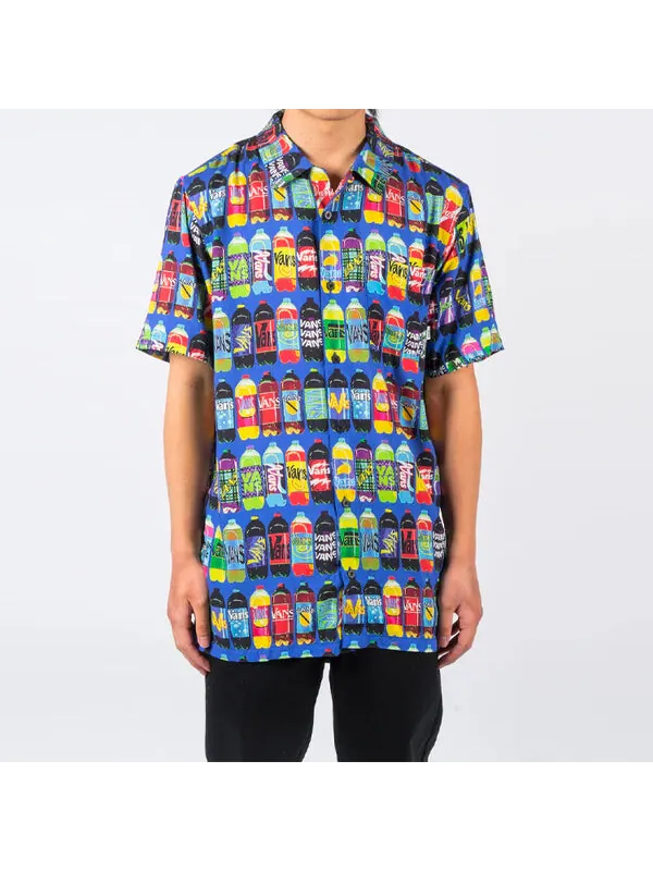 Рубашка x fergus all over print rayon short sleeve shirt 'multi-color' Vans — изображение 3 из 4, мульти
