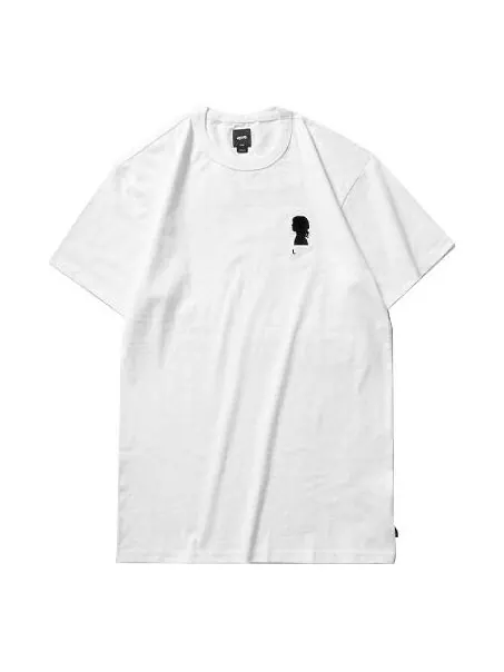 Футболка men's x jim goldberg small silhouette embroidery short sleeve white Vans