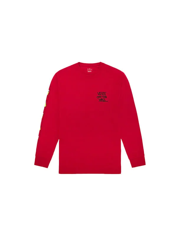 Футболка men's simpson crossover long sleeves red Vans — изображение 2 из 4, красный