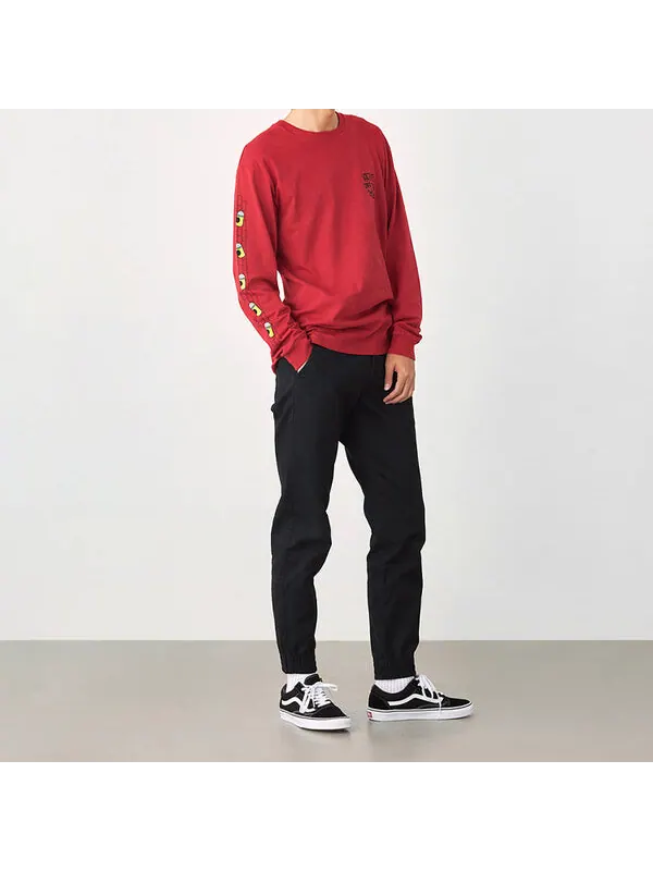 Футболка men's simpson crossover long sleeves red Vans — изображение 3 из 4, красный