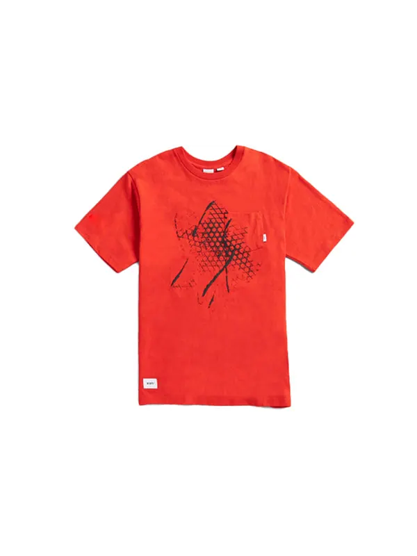 Футболка vault x wtaps t-shirt 'orange' Vans — изображение 2 из 2, оранжевый/черный