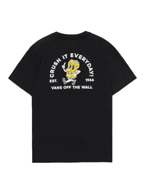 Футболка men's funny printing casual short sleeve black Vans