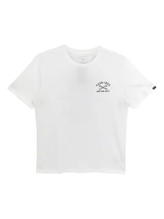 Футболка casual round neck short-sleeve men white Vans