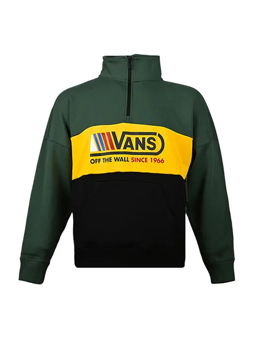 Толстовка stitching pullover sweater men green Vans