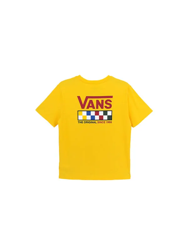 Футболка men's alphabet casual short sleeve yellow Vans — изображение 2 из 2, желтый