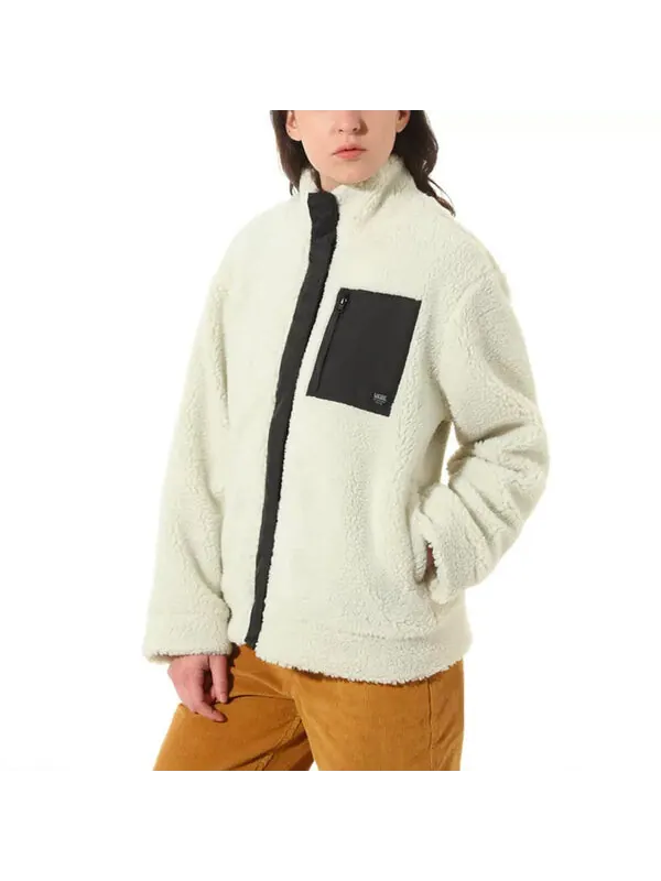 Куртка (WMNS) Vans Embers Jacket 'White' — изображение 4 из 4, бежевый/белый/мульти