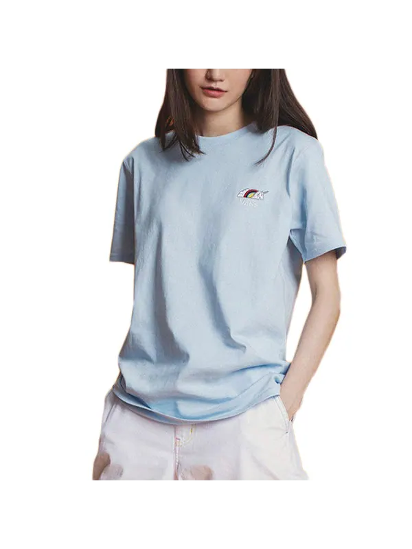 Футболка printing short sleeve light blue Vans — изображение 3 из 4, светлый синий