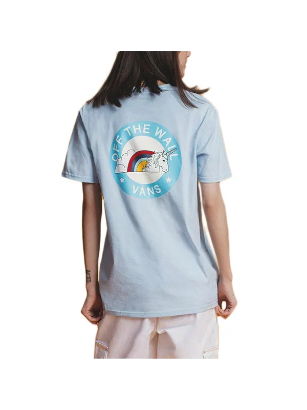 Футболка printing short sleeve light blue Vans — изображение 4 из 4, светлый синий