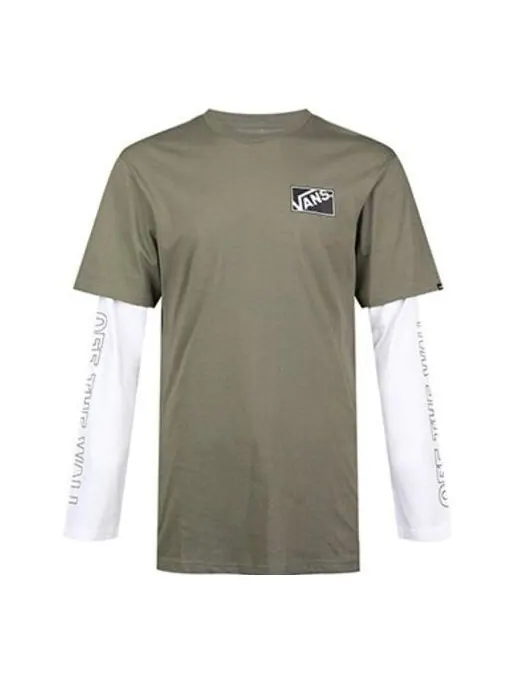 Футболка men's round neck casual green Vans