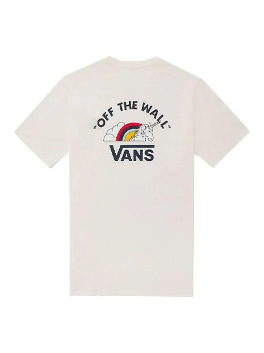 Футболка printing loose casual short sleeve couple style white Vans