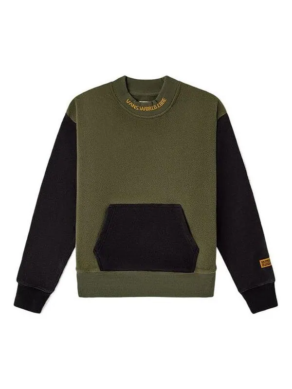 Свитер ap world code mock fleece crew sweater 'green black' Vans