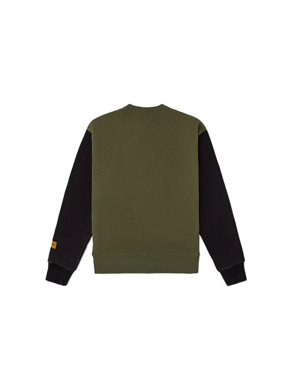 Свитер ap world code mock fleece crew sweater 'green black' Vans — изображение 2 из 2, зеленый/черный