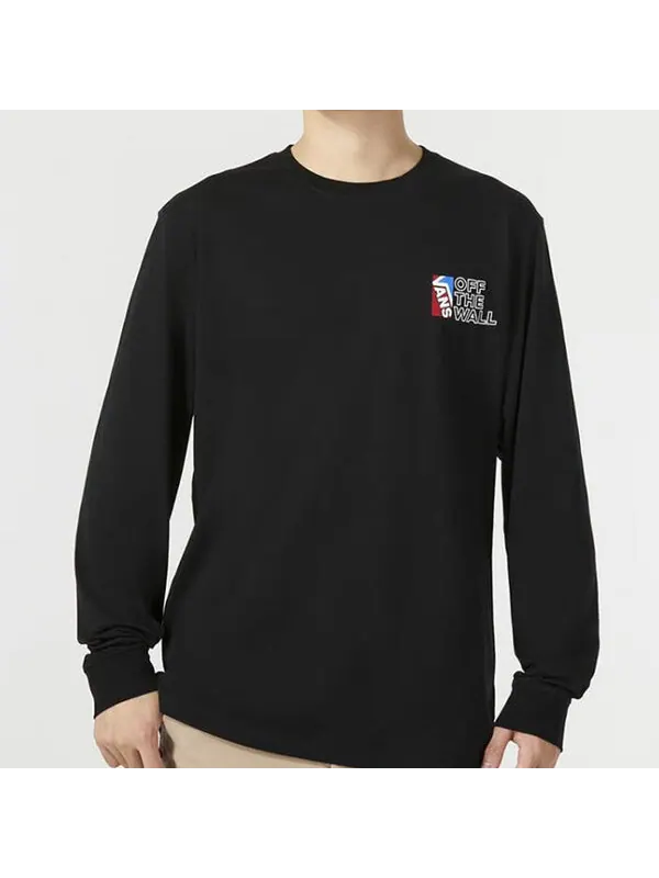 Футболка dimensions long sleeve t-shirt 'black' Vans — изображение 2 из 3, черный