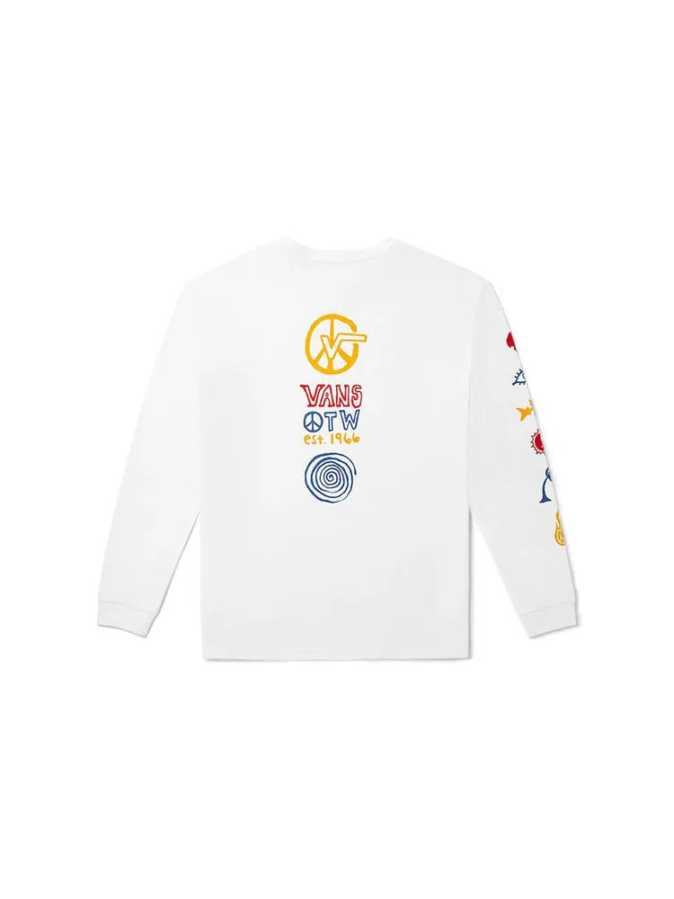 Футболка Vans Unisex Printing Round-neck Swea White — изображение 2 из 7, белый