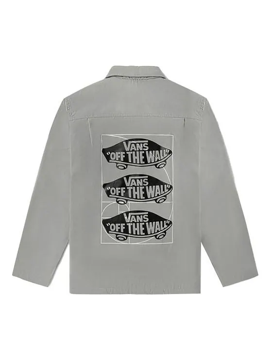 Куртка men's series skateboard logo printing sports jacket gray Vans
