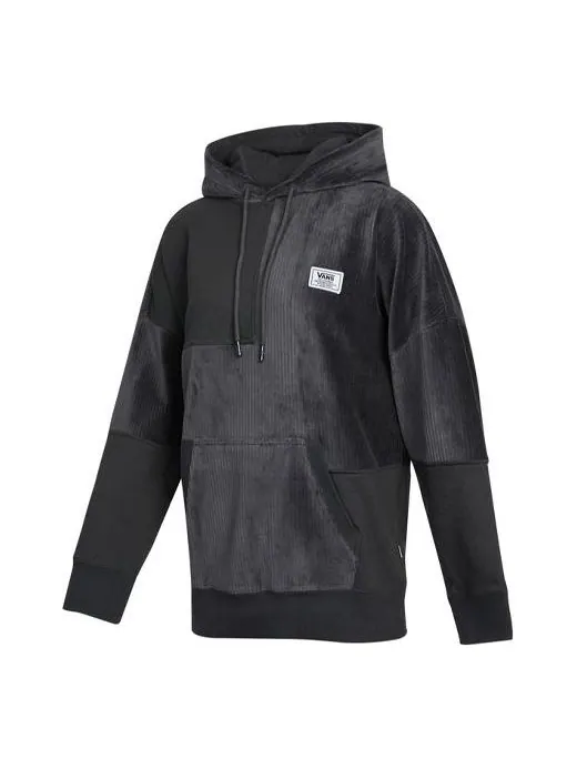 Свитер splicing long sleeves hoodie black gray Vans — изображение 1 из 2, бежевый