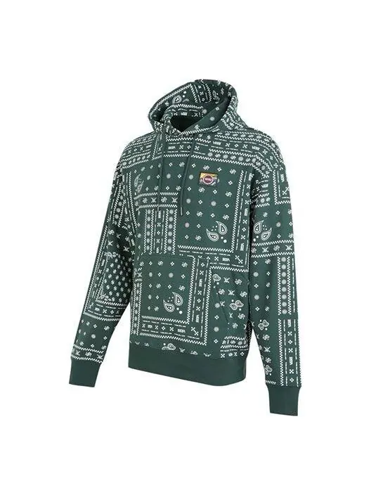 Толстовка men's cashew pattern full print sports pullover green Vans — изображение 1 из 3, зеленый