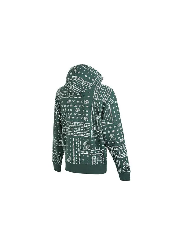 Толстовка men's cashew pattern full print sports pullover green Vans — изображение 2 из 3, зеленый