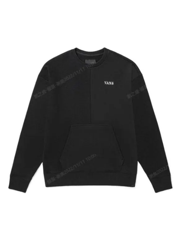 Худи Vans Embroidered Logo Splicing Pullover Unisex Black — изображение 1 из 3, черный