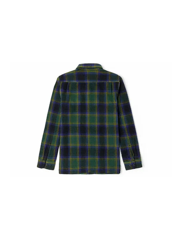 Рубашка men's plaid casual long sleeves shirt green Vans — изображение 2 из 2, зеленый